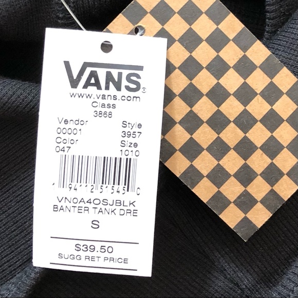 NWT Vans Black Banter Tank Dress Sz S - Picture 8 of 9